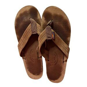 Rainbow Leather Luxury Thong Sandals Flip Flops Women's M Size 7.5/8.5